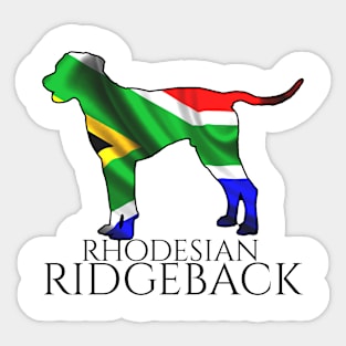 Rhodesian Ridgeback South Africa flag black Sticker